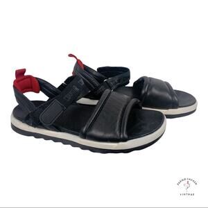 Cougar Leona Black Leather Padded Athletic Sandals Shoes size 9 Womens